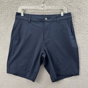 Lululemon Commission Shorts Slim Warpstreme 9" Navy Blue Chino‎ Preppy Men's 30